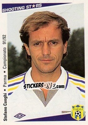 Sticker Stefano Cuoghi - Shooting Stars Calcio 1991-1992 n. 190 - Merlin