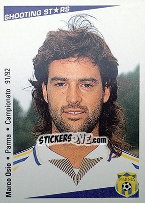 Sticker Marco Osio - Shooting Stars Calcio 1991-1992 n. 191 - Merlin