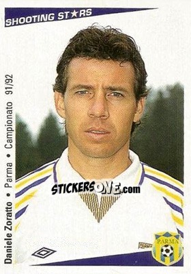 Sticker Daniele Zoratto - Shooting Stars Calcio 1991-1992 n. 192 - Merlin