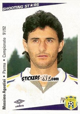 Figurina Massimo Agostini - Shooting Stars Calcio 1991-1992 - Merlin