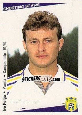 Figurina Ivo Pulga - Shooting Stars Calcio 1991-1992 - Merlin