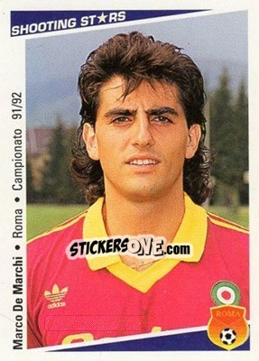 Figurina Marco De Marchi - Shooting Stars Calcio 1991-1992 - Merlin
