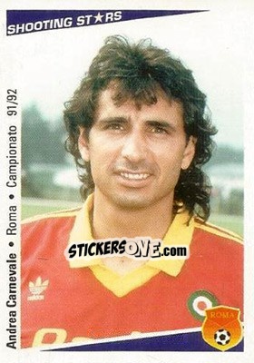 Sticker Andrea Carnevale - Shooting Stars Calcio 1991-1992 - Merlin