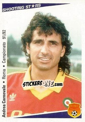 Figurina Andrea Carnevale - Shooting Stars Calcio 1991-1992 - Merlin