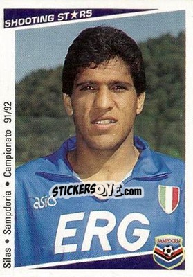 Figurina Silas - Shooting Stars Calcio 1991-1992 - Merlin