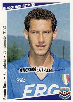 Sticker Renato Buso - Shooting Stars Calcio 1991-1992 n. 224 - Merlin