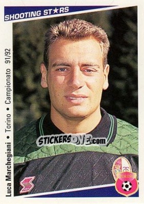 Figurina Luca Marchegiani - Shooting Stars Calcio 1991-1992 - Merlin