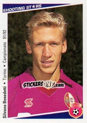 Sticker Silvano Benedetti - Shooting Stars Calcio 1991-1992 n. 229 - Merlin