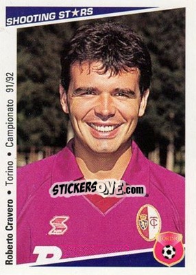 Sticker Roberto Cravero - Shooting Stars Calcio 1991-1992 - Merlin