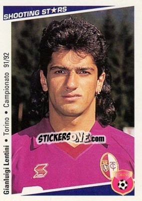 Sticker Gianluigi Lentini - Shooting Stars Calcio 1991-1992 - Merlin