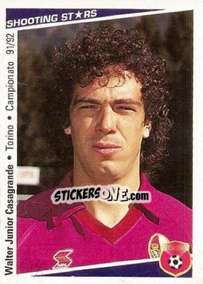 Sticker Walter Casagrande - Shooting Stars Calcio 1991-1992 n. 233 - Merlin