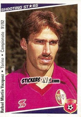 Cromo Rafael Martin Vazquez - Shooting Stars Calcio 1991-1992 - Merlin