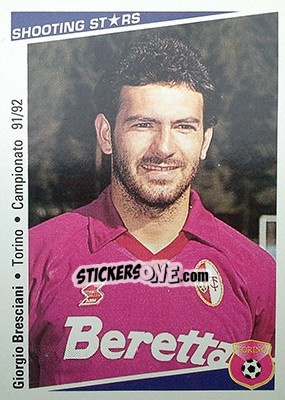 Cromo Giorgio Bresciani - Shooting Stars Calcio 1991-1992 n. 235 - Merlin