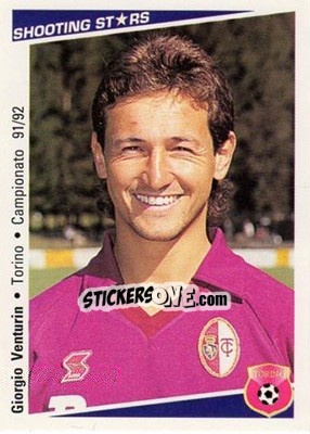 Figurina Giorgio Venturin - Shooting Stars Calcio 1991-1992 - Merlin