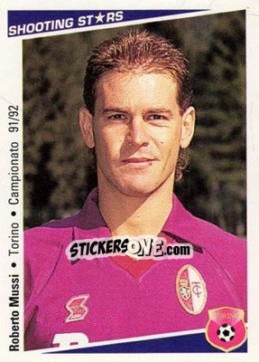 Sticker Roberto Mussi - Shooting Stars Calcio 1991-1992 - Merlin