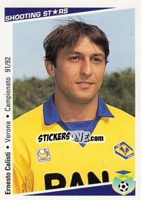 Figurina Ernesto Calisti - Shooting Stars Calcio 1991-1992 - Merlin