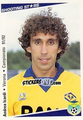 Sticker Andrea Icardi - Shooting Stars Calcio 1991-1992 n. 242 - Merlin