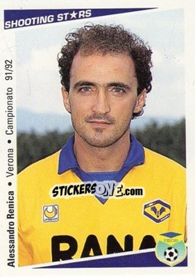 Figurina Alessandro Renica - Shooting Stars Calcio 1991-1992 - Merlin