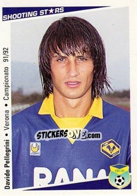 Figurina Davide Pellegrini - Shooting Stars Calcio 1991-1992 - Merlin