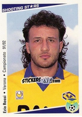 Figurina Ezio Rossi - Shooting Stars Calcio 1991-1992 - Merlin