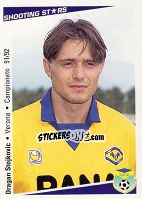 Sticker Dragan Stojkovic - Shooting Stars Calcio 1991-1992 - Merlin