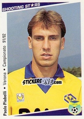 Sticker Paolo Piubelli - Shooting Stars Calcio 1991-1992 - Merlin