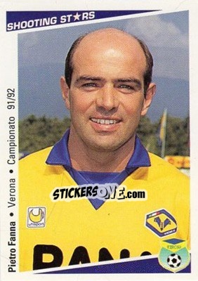 Figurina Pietro Fanna - Shooting Stars Calcio 1991-1992 - Merlin