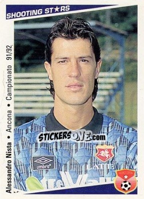 Figurina Alessandro Nista - Shooting Stars Calcio 1991-1992 - Merlin
