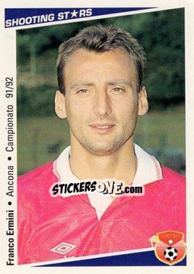 Sticker Franco Ermini - Shooting Stars Calcio 1991-1992 - Merlin