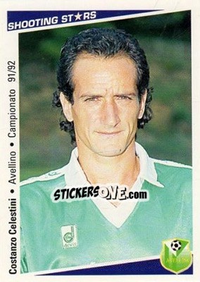 Figurina Costanzo Celestini - Shooting Stars Calcio 1991-1992 - Merlin