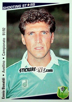 Sticker Ennio Bonaldi - Shooting Stars Calcio 1991-1992 - Merlin