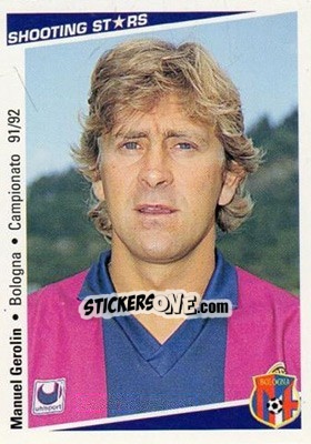 Figurina Manuel Gerolin - Shooting Stars Calcio 1991-1992 - Merlin