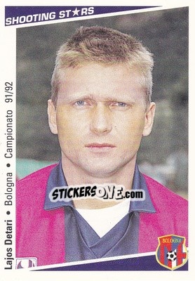 Figurina Lajos Detari - Shooting Stars Calcio 1991-1992 - Merlin