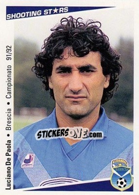 Sticker Luciano De Paola - Shooting Stars Calcio 1991-1992 n. 262 - Merlin