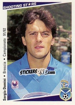 Sticker Sergio Domini - Shooting Stars Calcio 1991-1992 - Merlin