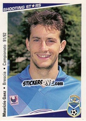 Figurina Maurizio Ganz - Shooting Stars Calcio 1991-1992 - Merlin
