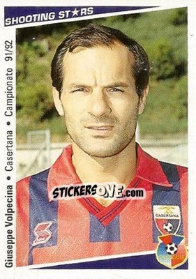 Figurina Giuseppe Volpecina - Shooting Stars Calcio 1991-1992 - Merlin