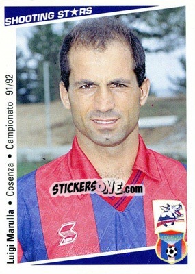 Figurina Luigi Marulla - Shooting Stars Calcio 1991-1992 - Merlin