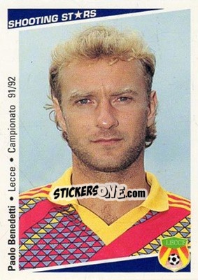 Cromo Paolo Benedetti - Shooting Stars Calcio 1991-1992 - Merlin