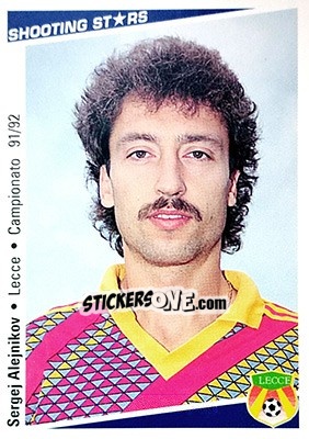 Sticker Sergej Alejnikov - Shooting Stars Calcio 1991-1992 - Merlin