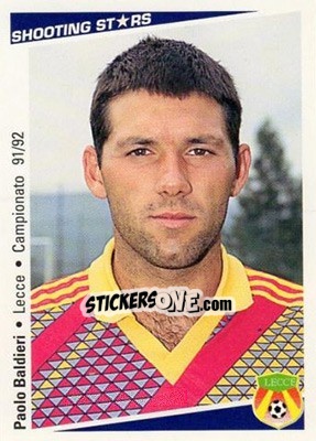 Sticker Paolo Baldieri - Shooting Stars Calcio 1991-1992 - Merlin