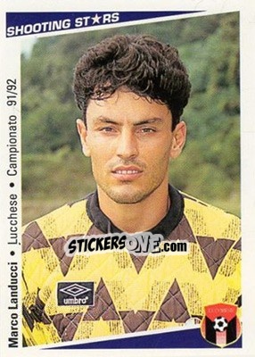 Sticker Marco Landucci - Shooting Stars Calcio 1991-1992 n. 277 - Merlin