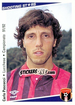 Sticker Carlo Pascucci - Shooting Stars Calcio 1991-1992 - Merlin