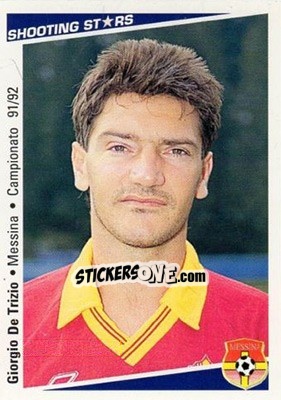 Figurina Giorgio De Trizio - Shooting Stars Calcio 1991-1992 - Merlin