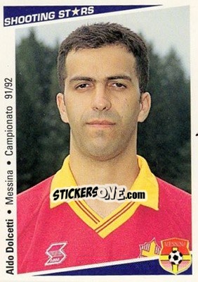 Sticker Aldo Dolcetti - Shooting Stars Calcio 1991-1992 n. 281 - Merlin