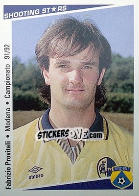 Sticker Fabrizio Provitali - Shooting Stars Calcio 1991-1992 - Merlin