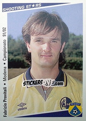 Sticker Fabrizio Provitali - Shooting Stars Calcio 1991-1992 n. 285 - Merlin