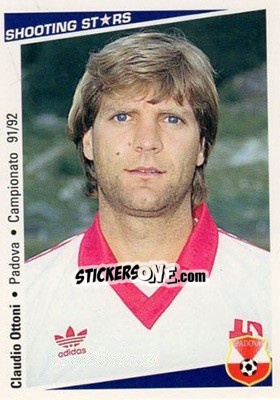 Figurina Claudio Ottoni - Shooting Stars Calcio 1991-1992 - Merlin
