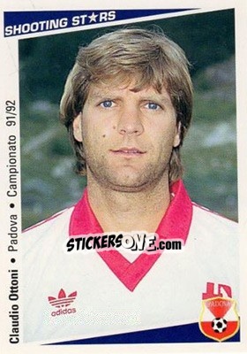 Sticker Claudio Ottoni - Shooting Stars Calcio 1991-1992 n. 286 - Merlin
