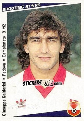 Figurina Giuseppe Galderisi - Shooting Stars Calcio 1991-1992 - Merlin